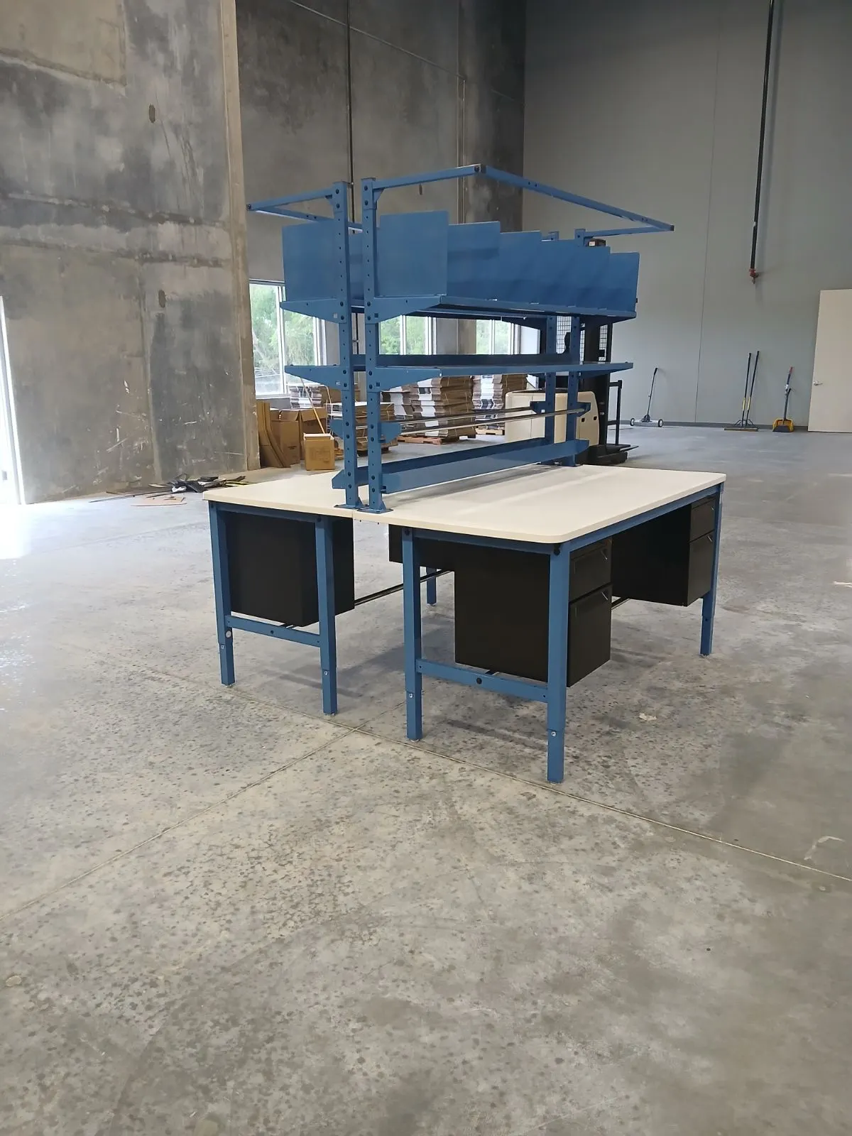 Inside the New Space warehouse and refurbishment facility on West Tidwell Road, Houston
