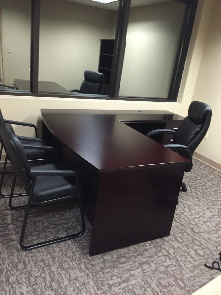 Executive office with mahogany desk suite